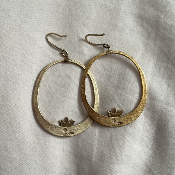 Dogeared Lotus Earrings - Picture 3 of 4